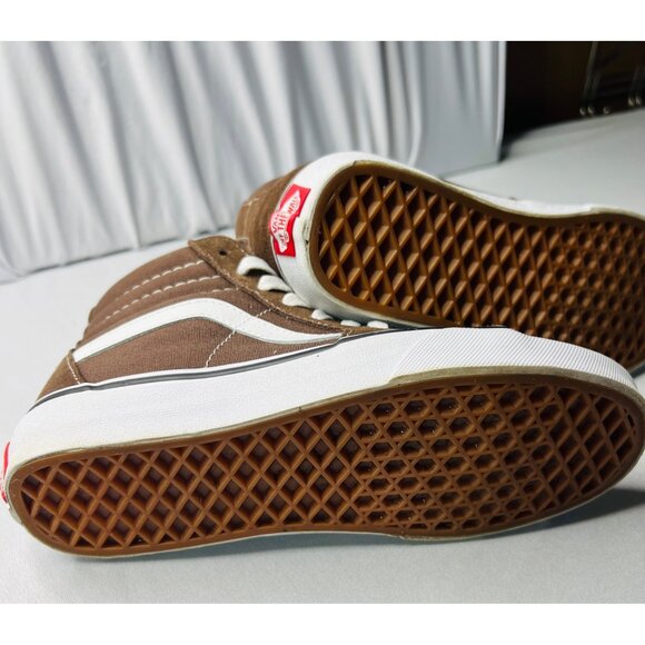 Vans Off The Wall Brown & White High-Top Sneakers Womens 6 - Picture 8 of 8